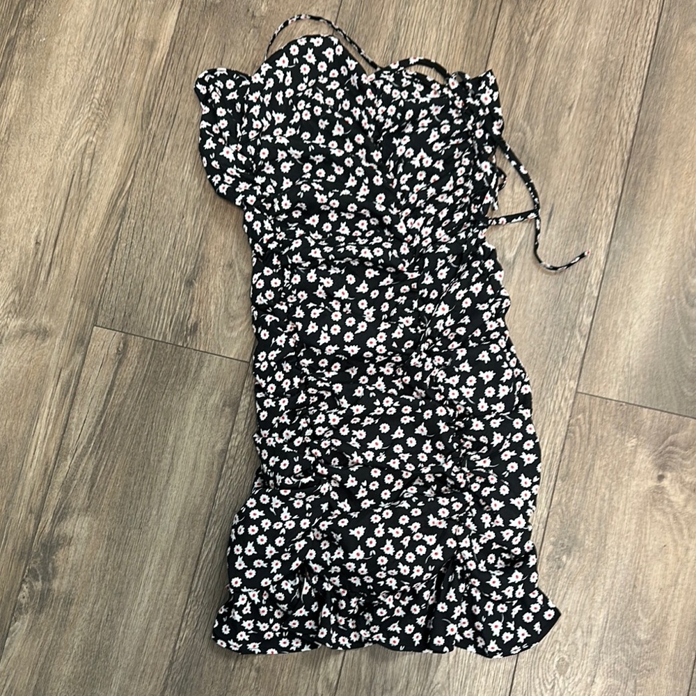 Floral Black Dress